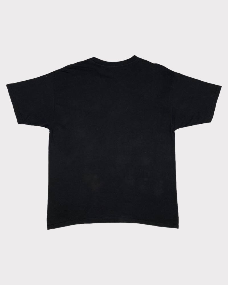 Mad Engine Plain Black Vintage T-shirt ( XL )