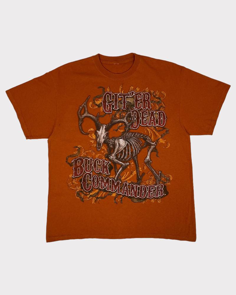 Buck Commander Men Dead Burnt Orange Vintage T-shirt ( L )