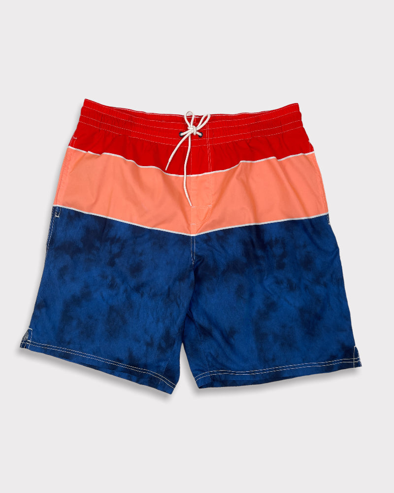 Old Navy Men’s Orange, Peach, Blue Swimming Shorts (W36)