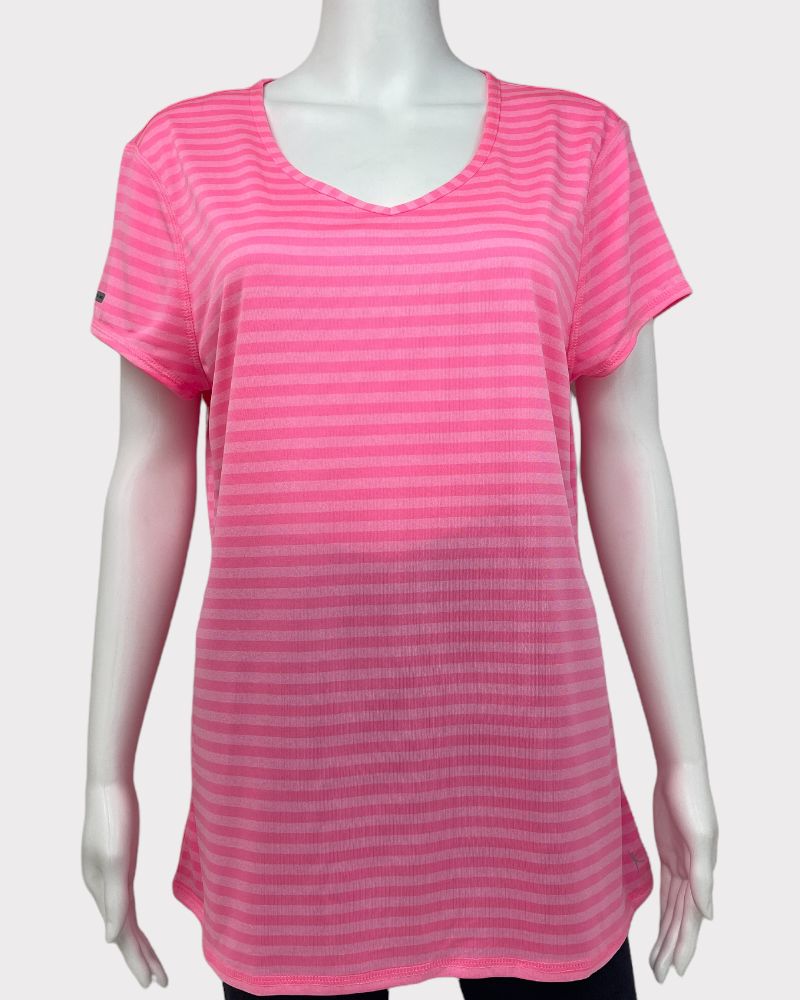 Danskin Now Pink Short-Sleeve Active Top (XL)