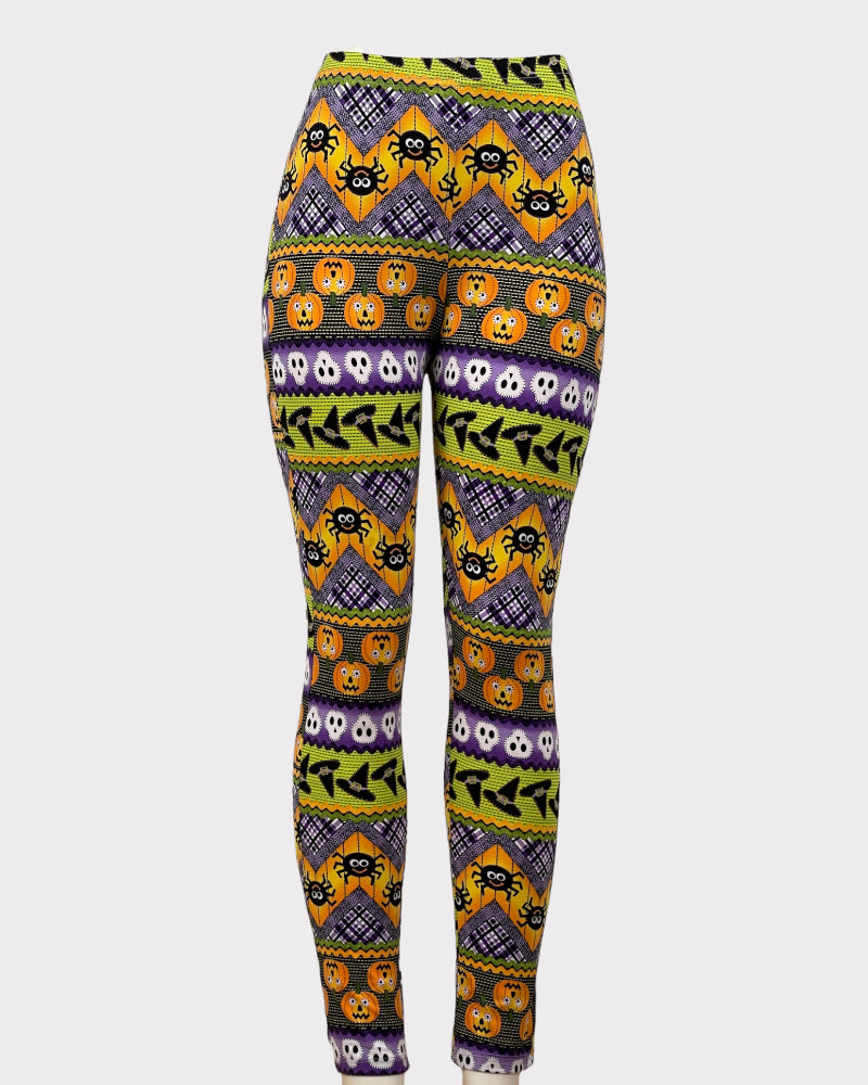 Full Circle Trends Halloween Print Leggings (L)