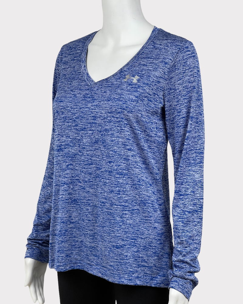 Under Armour Blue Long-Sleeve Active Top (S)