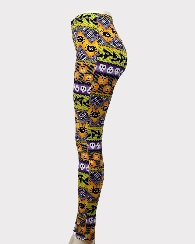 Full Circle Trends Halloween Print Leggings (L)