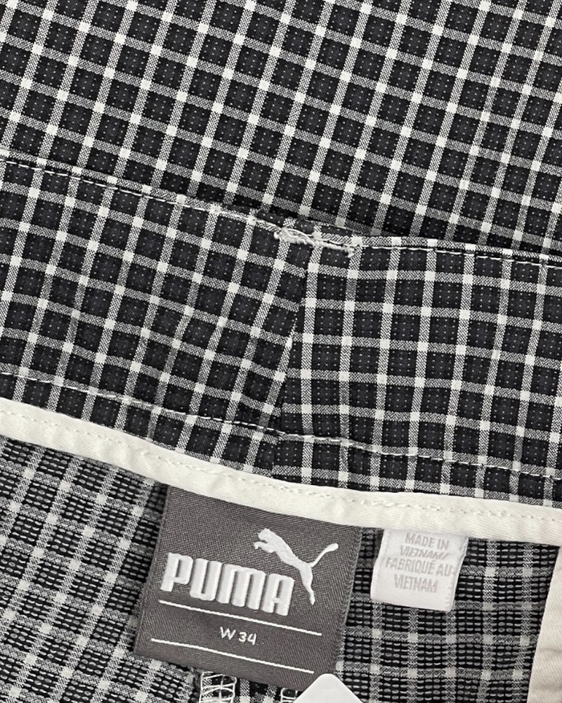 Puma Men's Grey Check Shorts (W36)