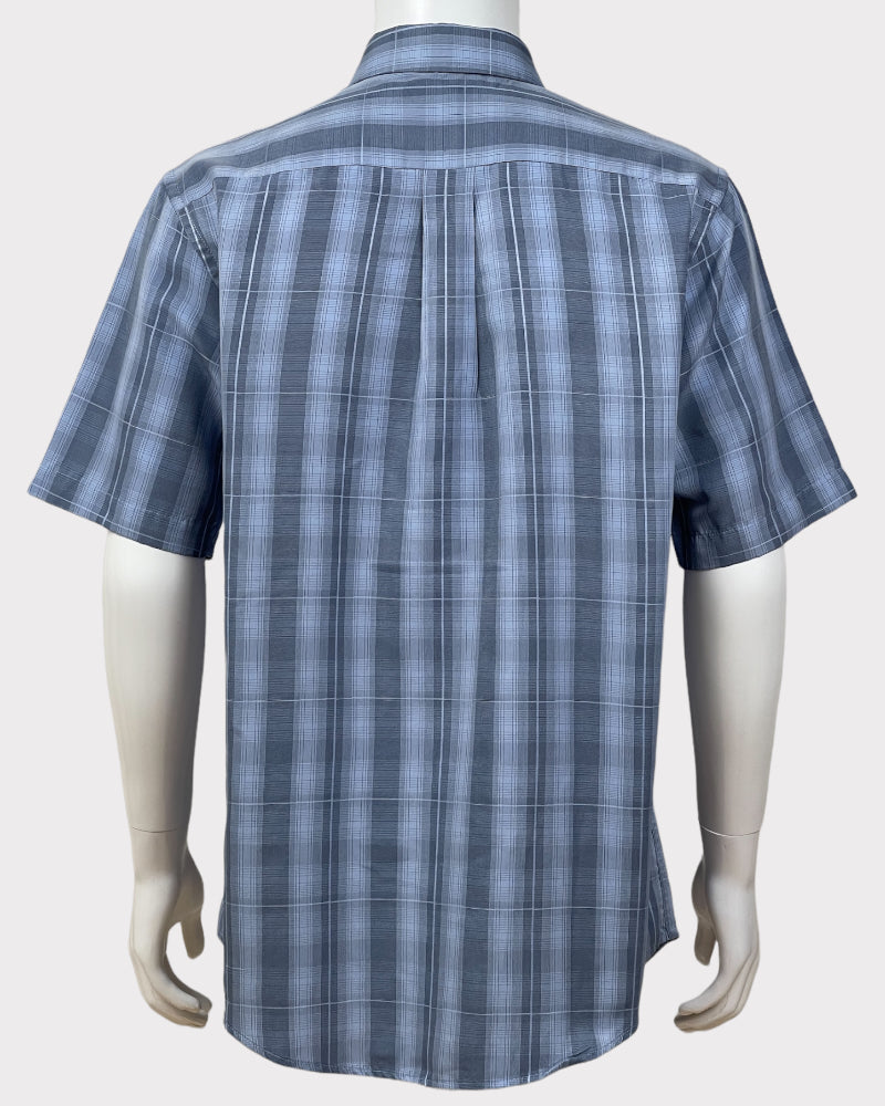 Croft & Barrow Blue Short-Sleeve Shirt (M)