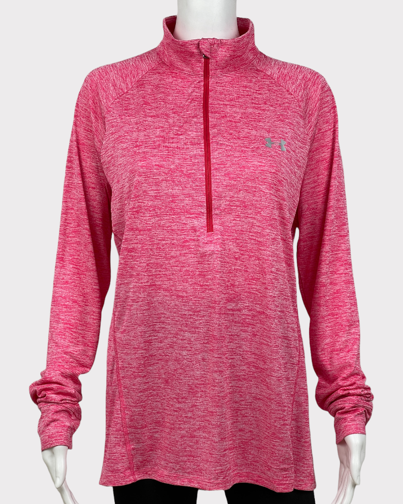 Under Armour Heatgear Pink Long-Sleeve Active Top (XL)