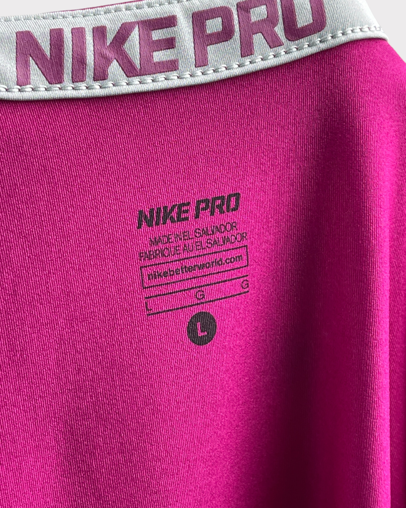 Nike Pro Magenta Long-Sleeve Active Top (L)