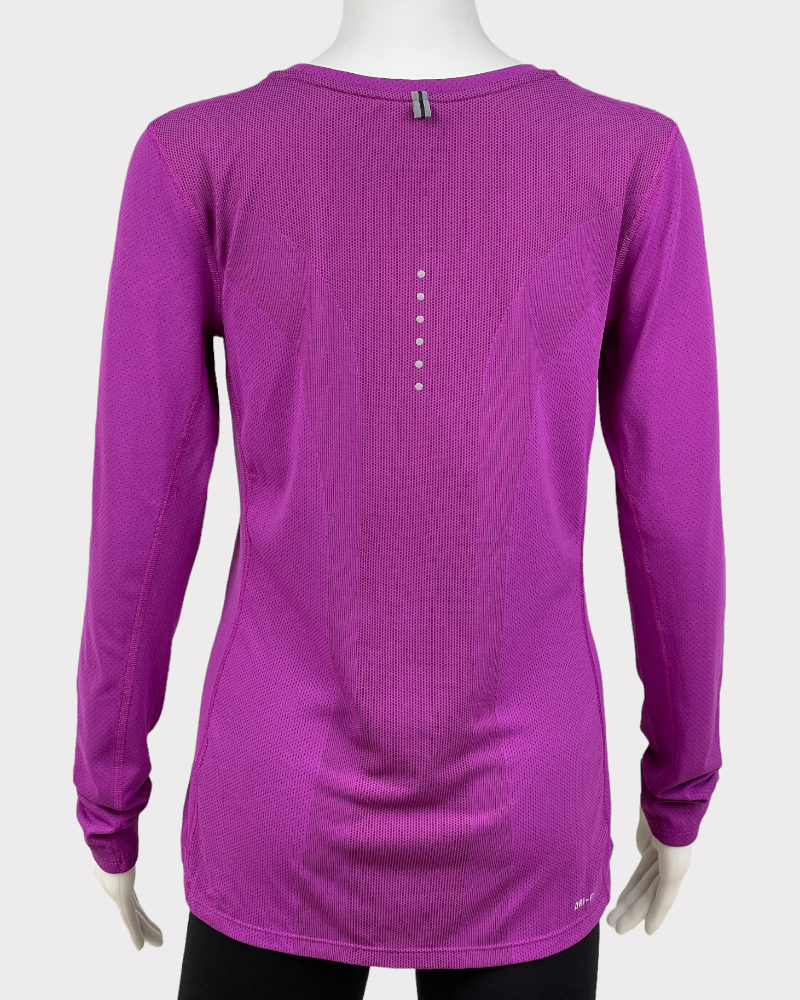 Nike Purple Long-Sleeve Active Top (S)