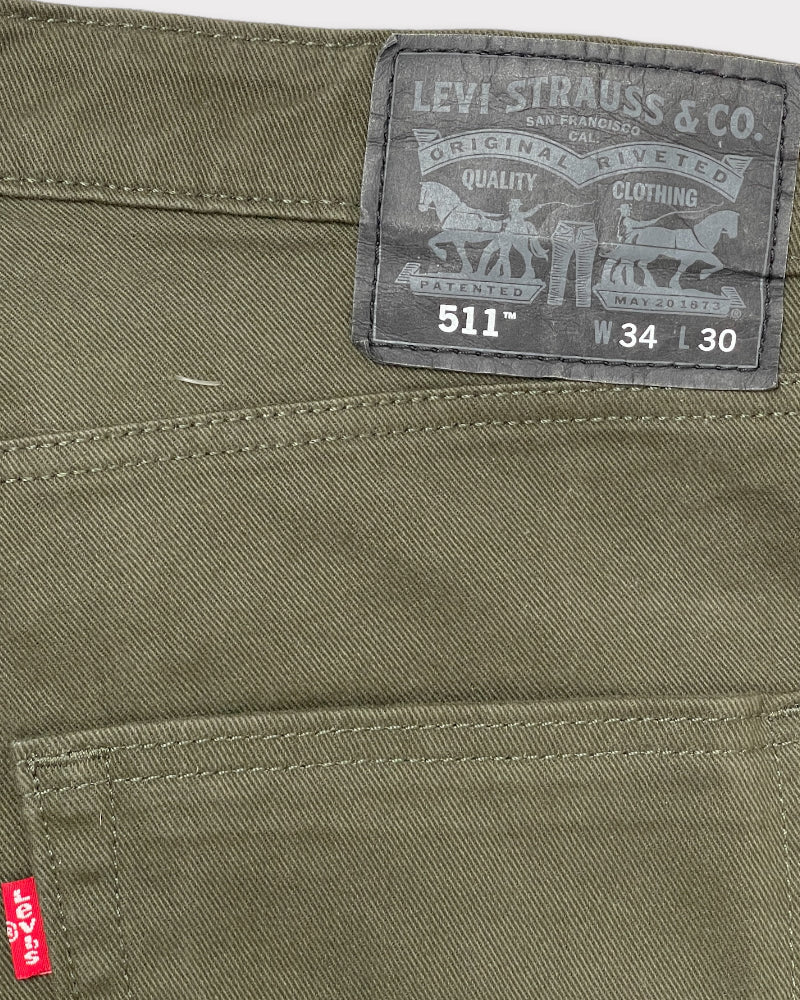 Levi’s Men’s 511 Dark Khaki Green Jeans (W34)