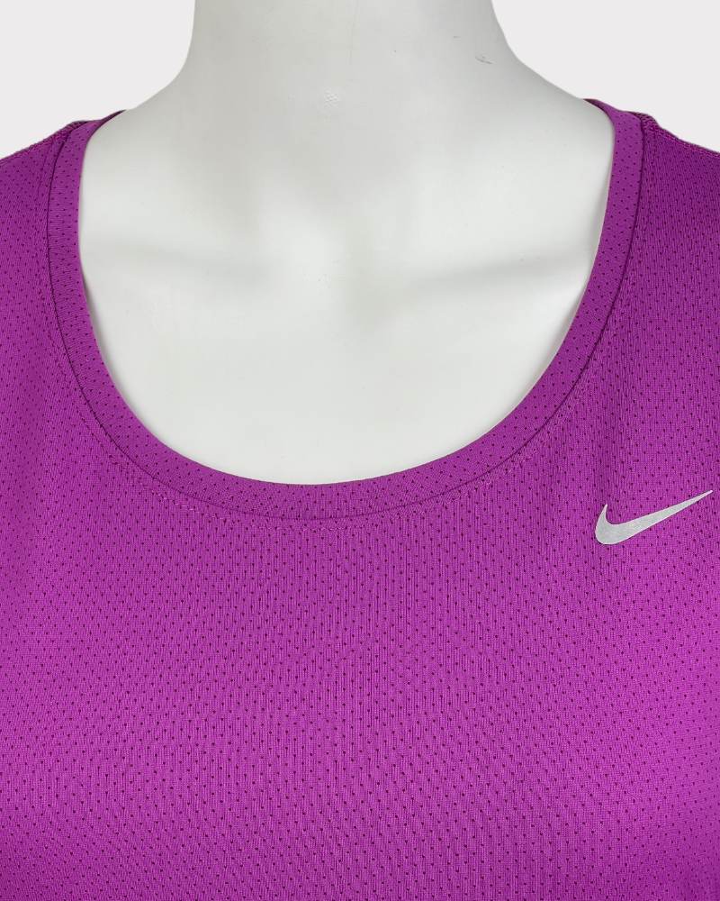 Nike Purple Long-Sleeve Active Top (S)