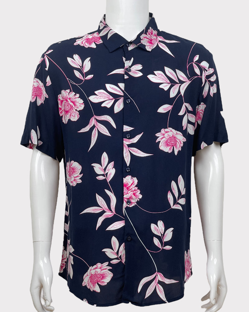 Denim &amp; Flower Hawaiian Shirt (L)