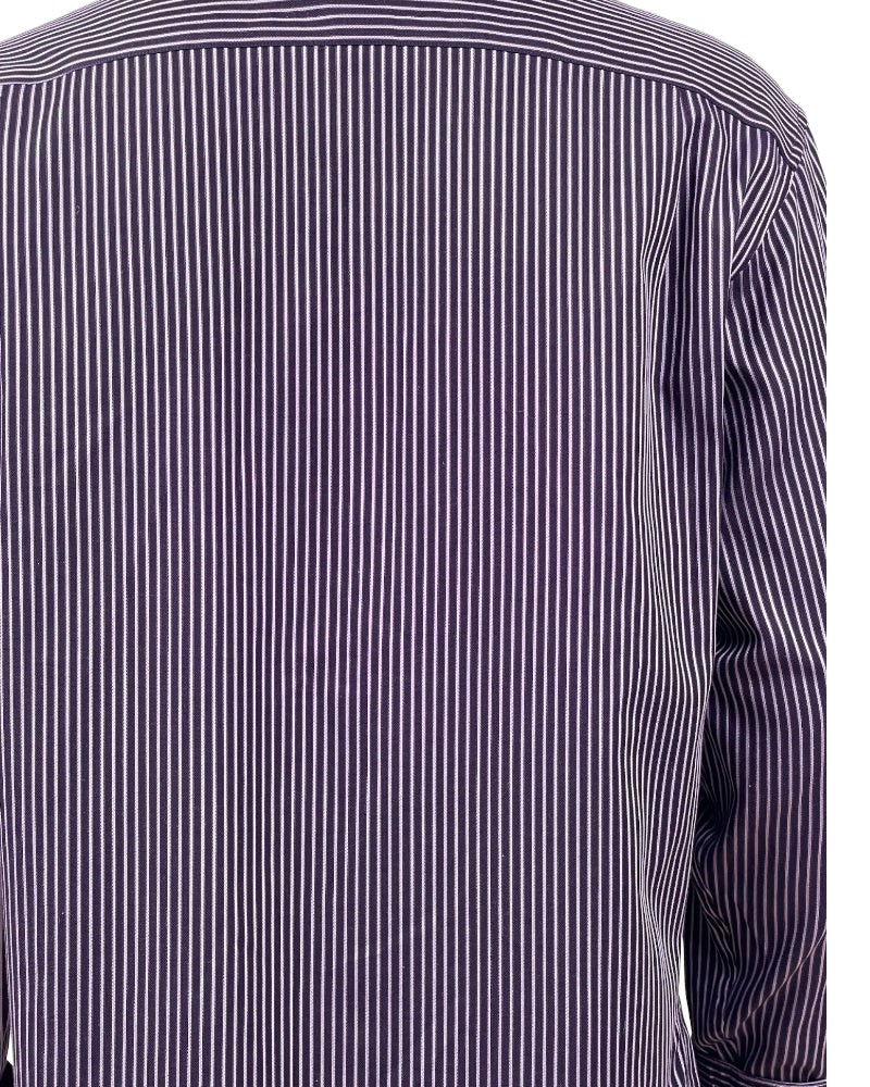 Claiborne Purple No Iron Striped Shirt
