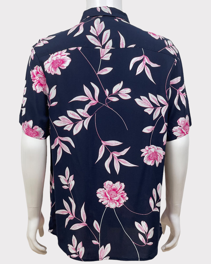 Denim &amp; Flower Hawaiian Shirt (L)