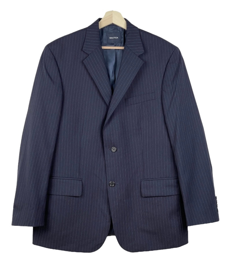 Nautica Navy Blue Pinstripe Blazer