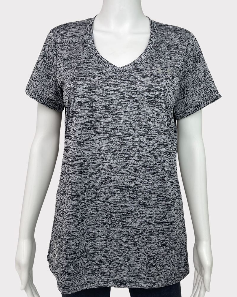 Under Armour Grey Short-Sleeve Active Top (M)