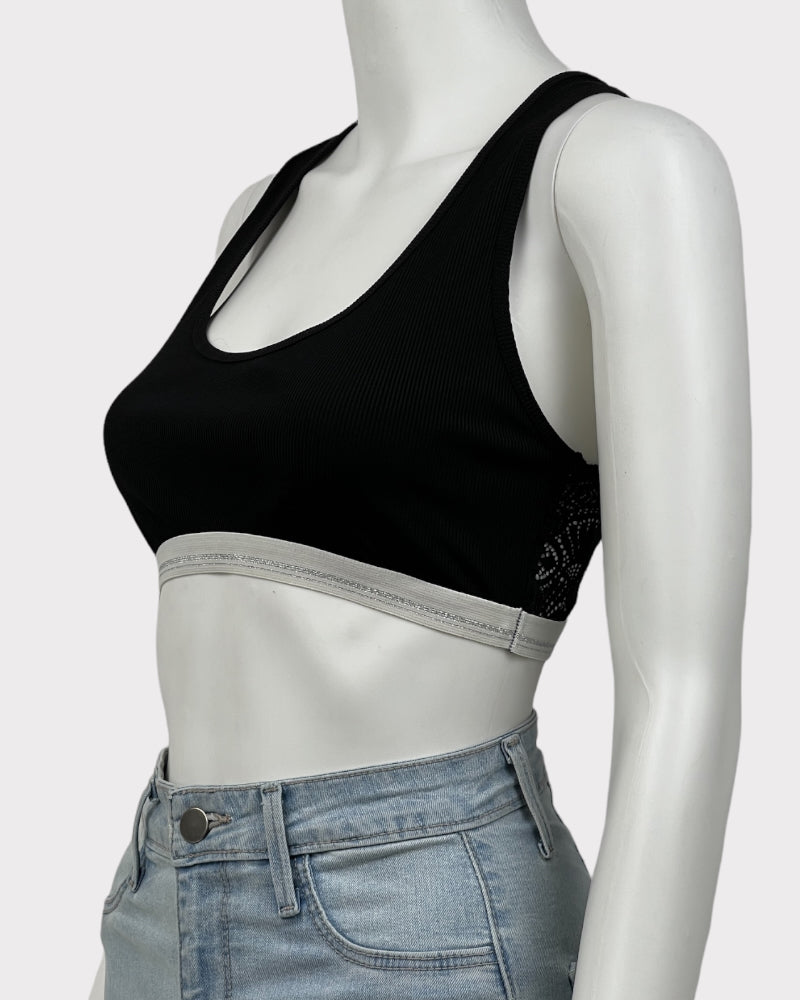 Xhilaration Black Racerback Bralette (M)