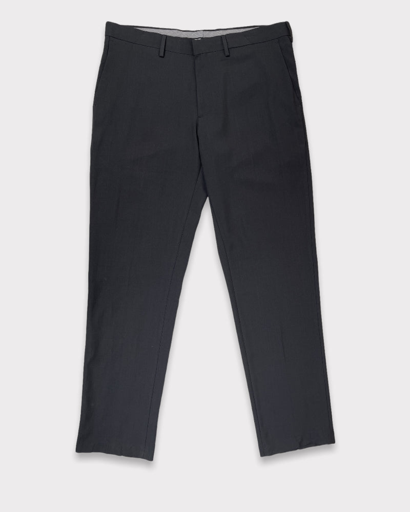 Haggar Men’s Grey Slim Fit Trousers (W36)