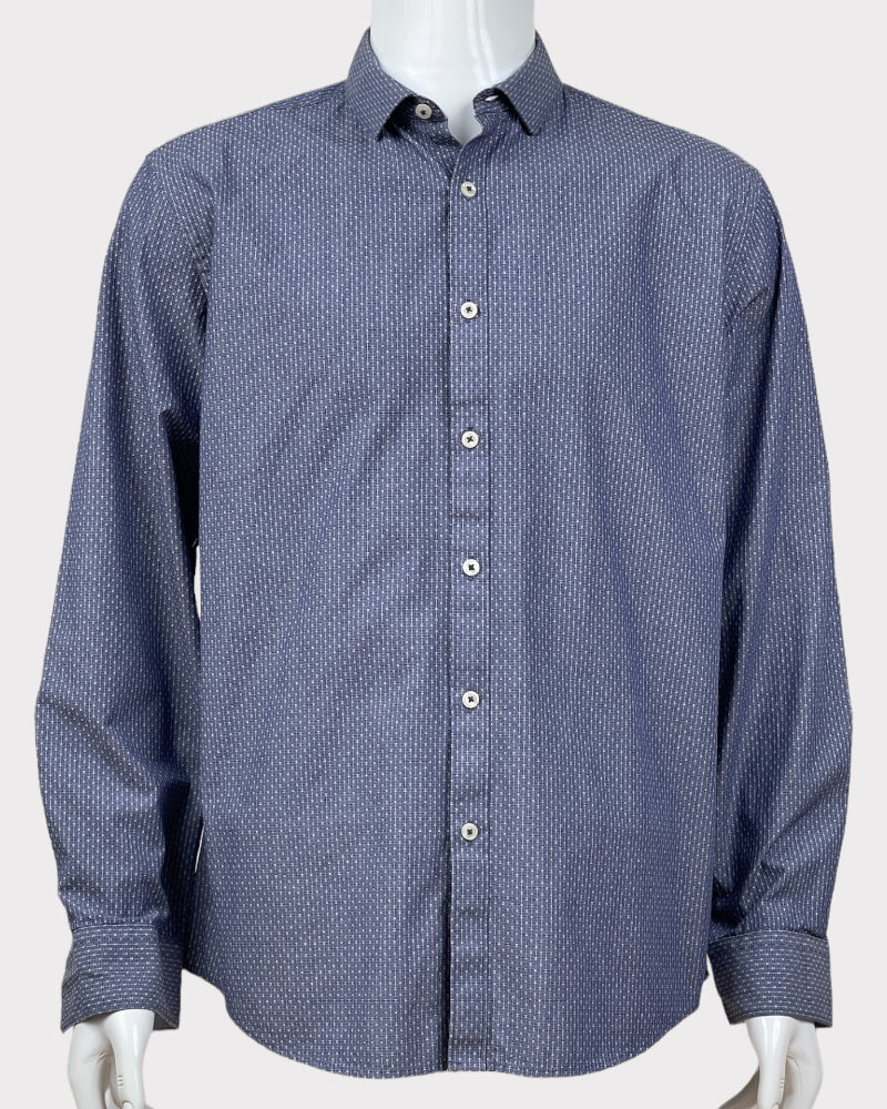 M&S Collection Blue Slim Fit Shirt (16)