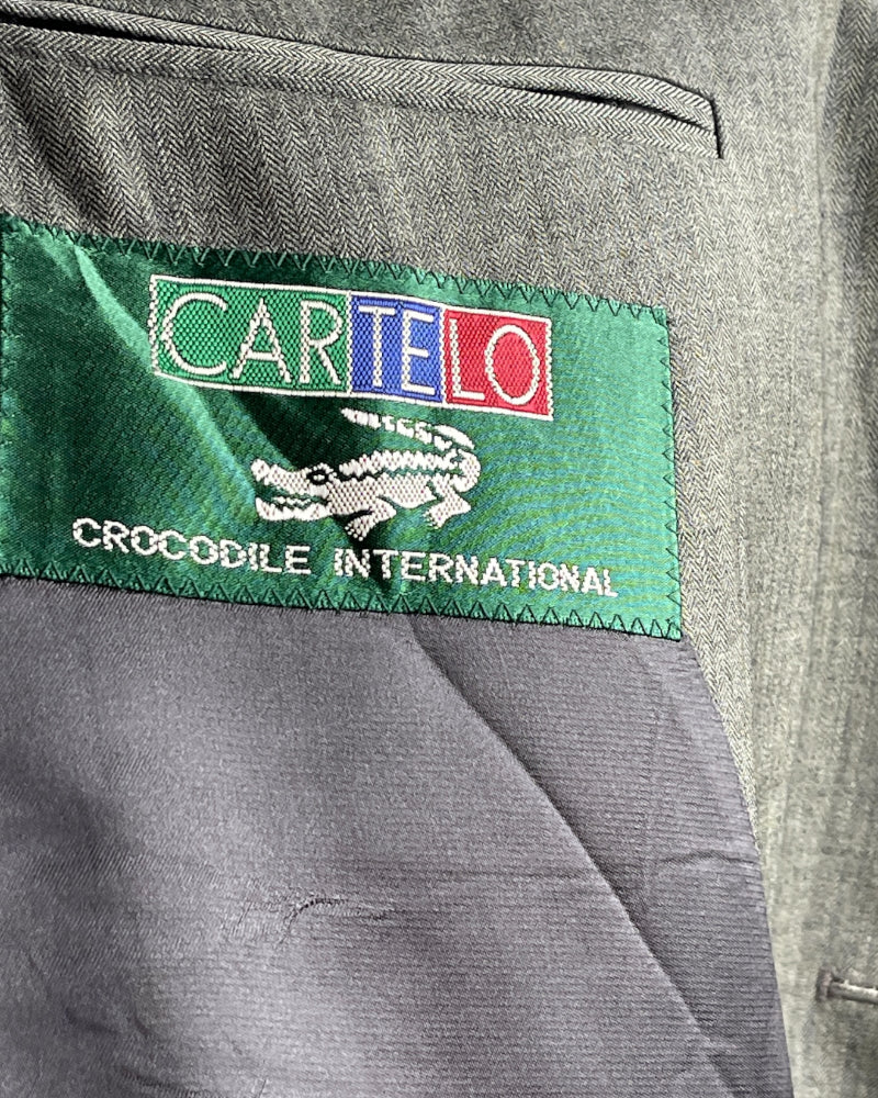 Cartelo Crocodile International Green Grey Wool Blazer