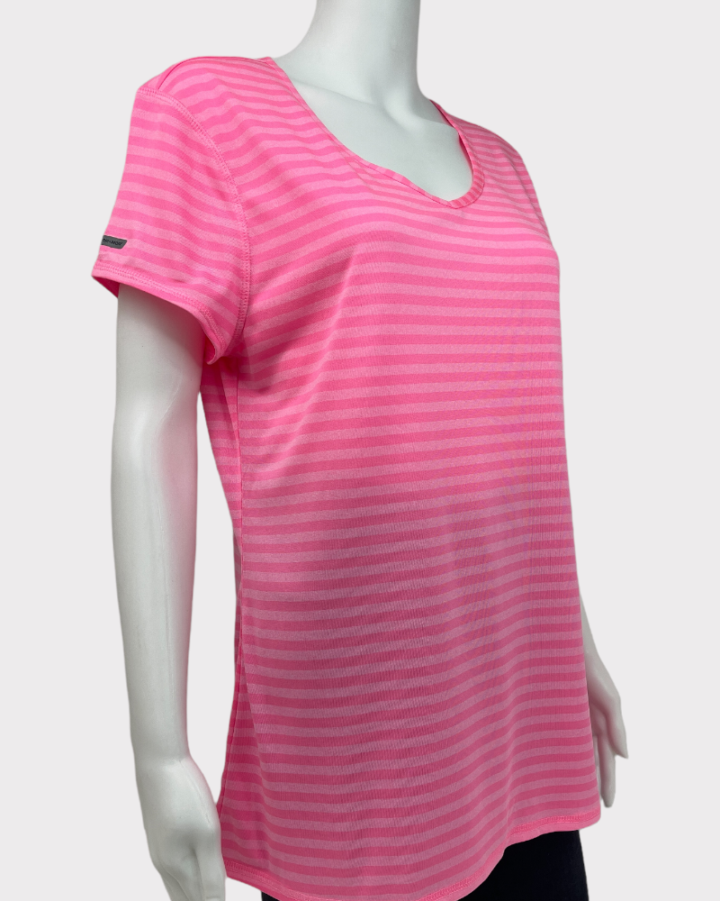 Danskin Now Pink Short-Sleeve Active Top (XL)