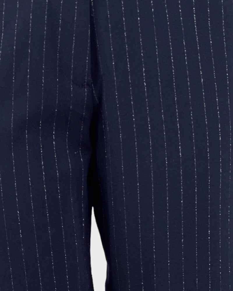 H&M Navy Blue Striped Slacks (W34)