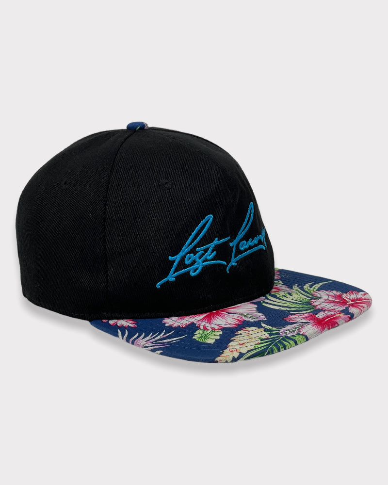 Lost Laundry Black Floral Snapback (Adjustable)