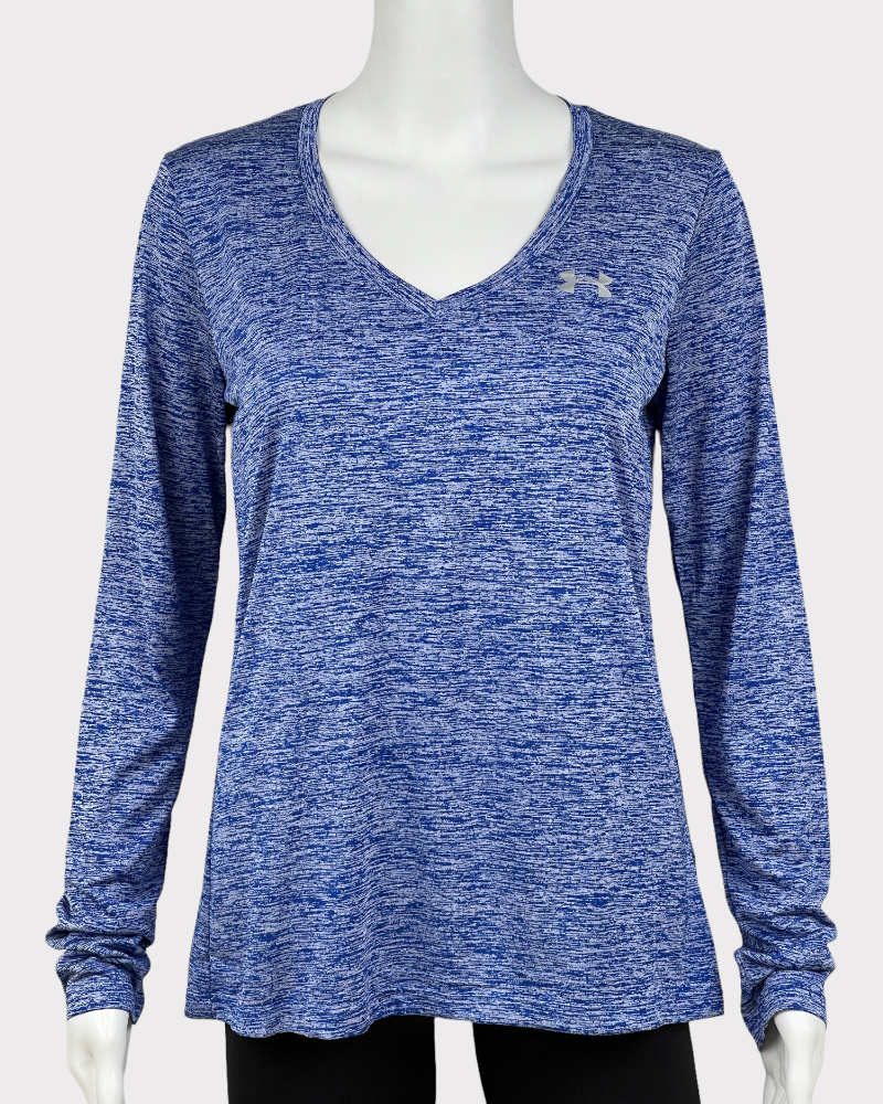 Under Armour Blue Long-Sleeve Active Top (S)