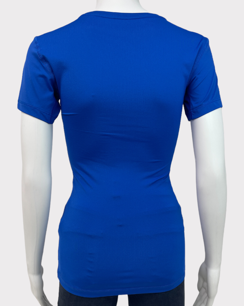 Nike Blue Short-Sleeve Active Top (S)