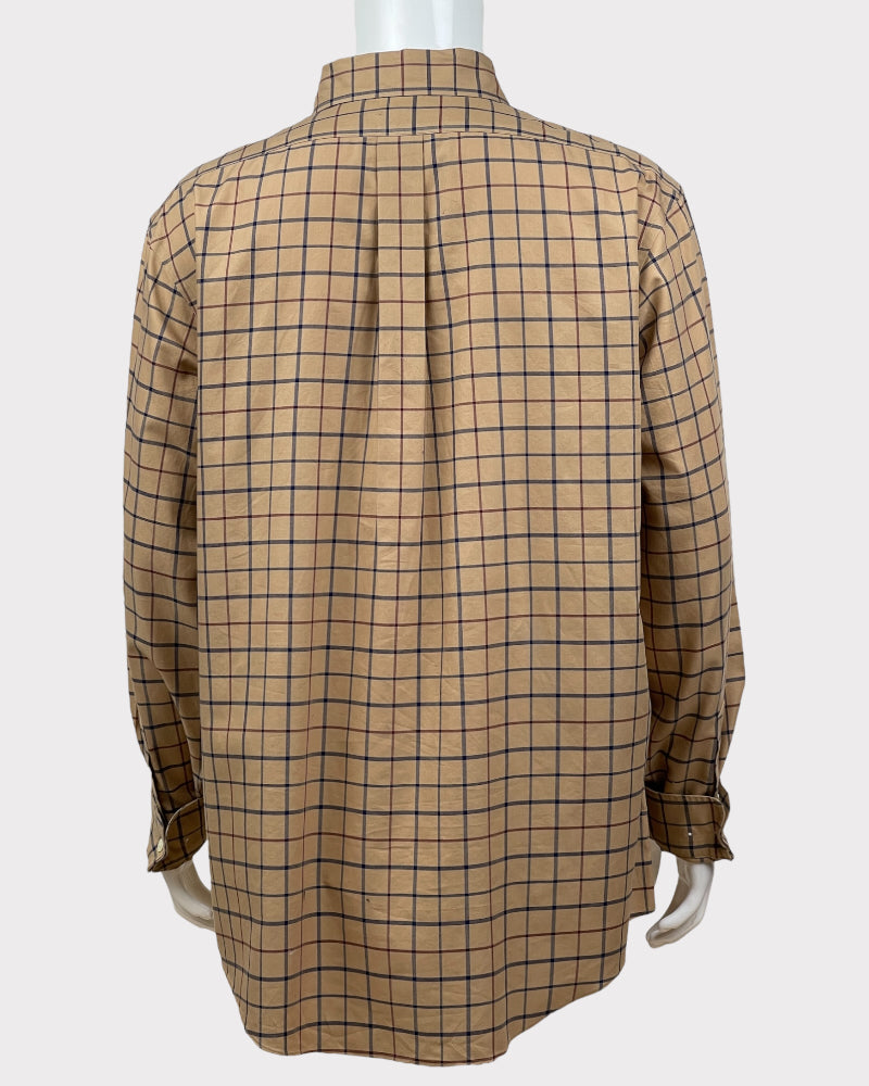 Brooks Brothers Beige Check Shirt (XL)