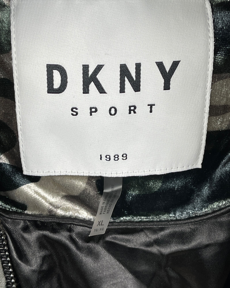 DKNY Sport Green Camo Puffer Jacket (XL)