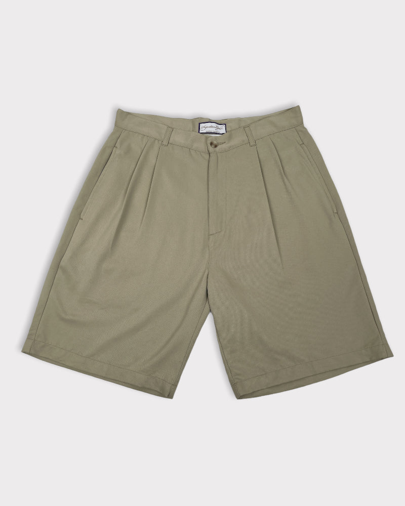 Signature Gold Men's Green Beige Men's Chino Shorts (W32)