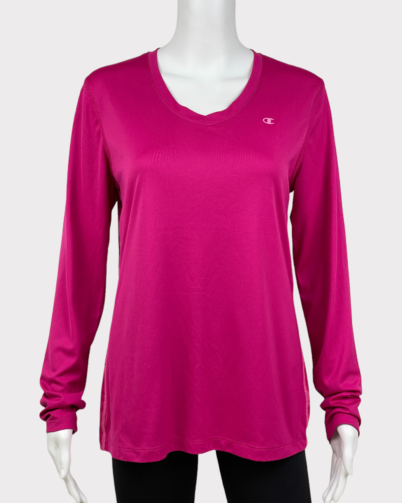 Champion Magenta Long-Sleeve Active Top (L)