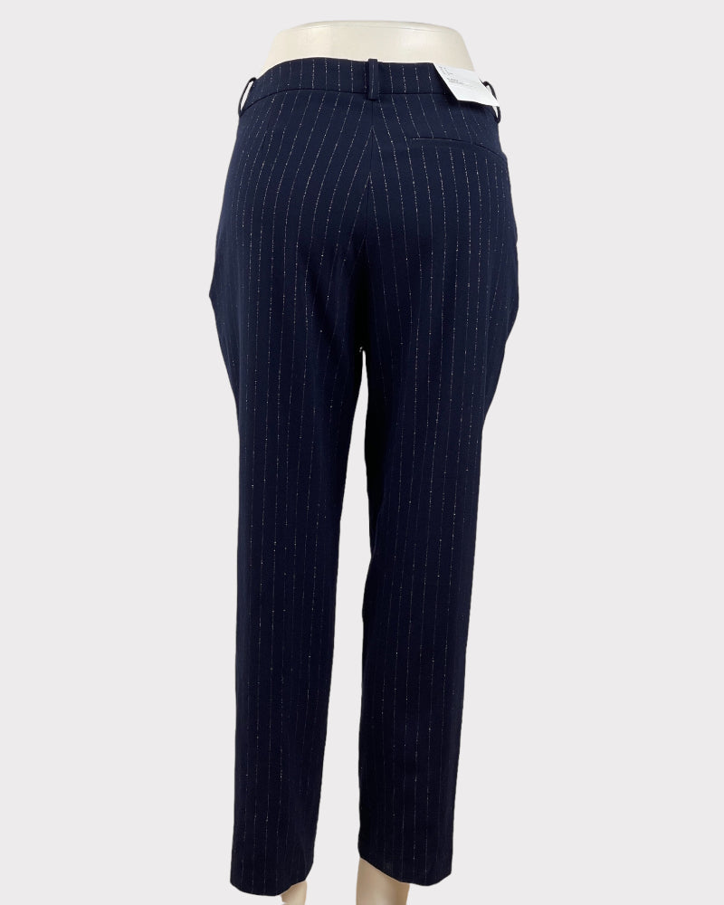 H&M Navy Blue Striped Slacks (W34)