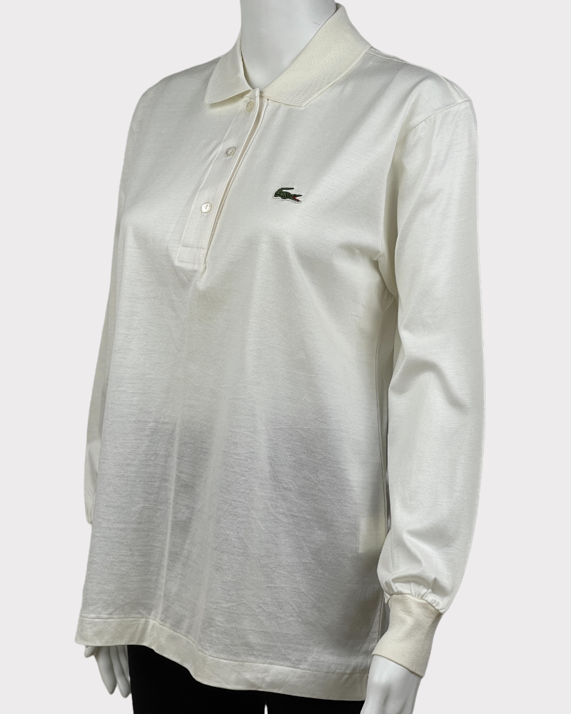 Chemise Lacoste White Long-Sleeve Active Top (XS)