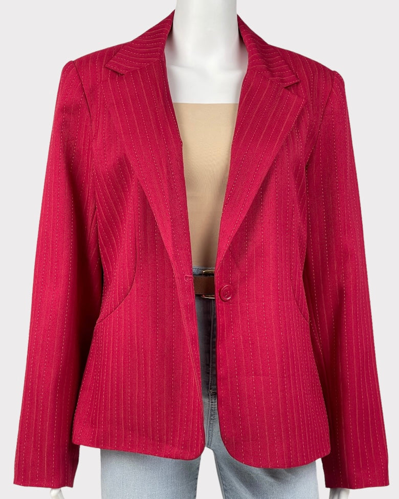 Karen Scott Pink Pinstripe Blazer (L)