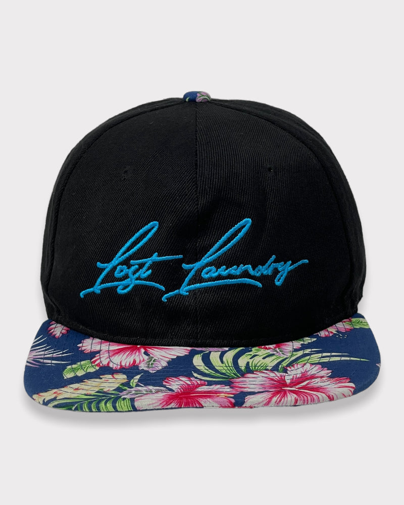 Lost Laundry Black Floral Snapback (Adjustable)