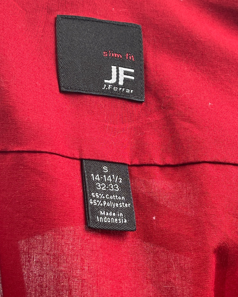 J. Ferrar Red Slim Fit Shirt (S)