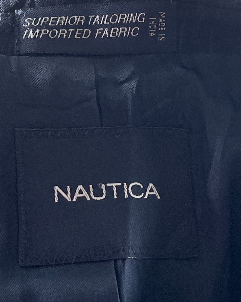 Nautica Navy Blue Pinstripe Blazer