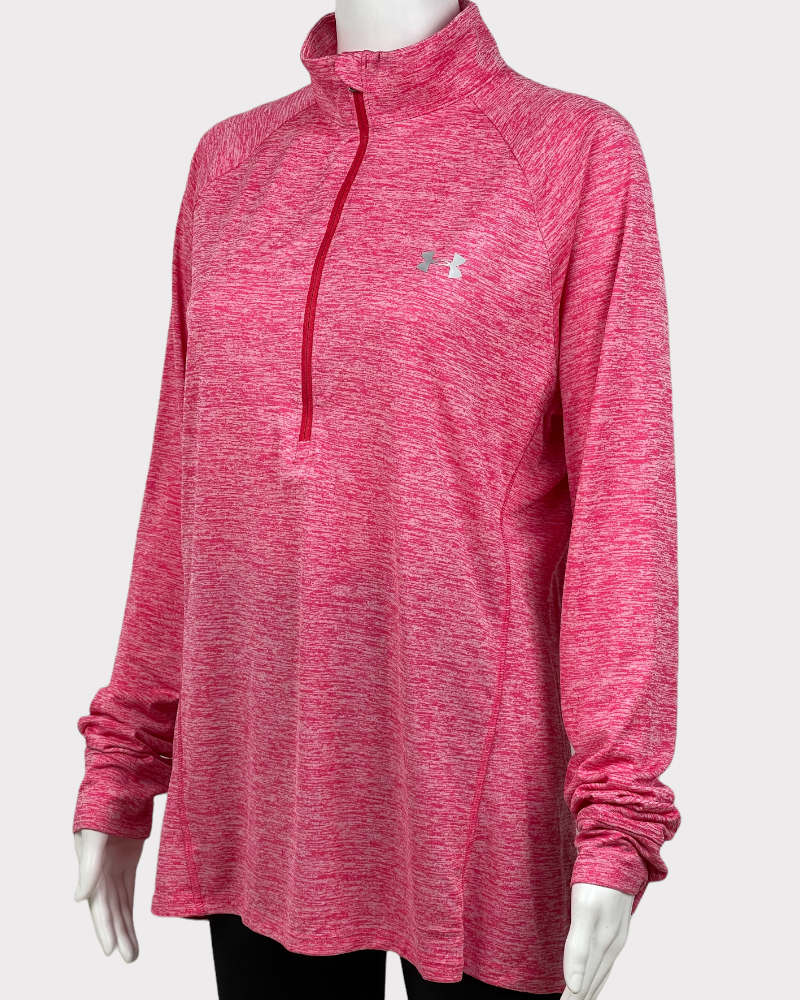 Under Armour Heatgear Pink Long-Sleeve Active Top (XL)