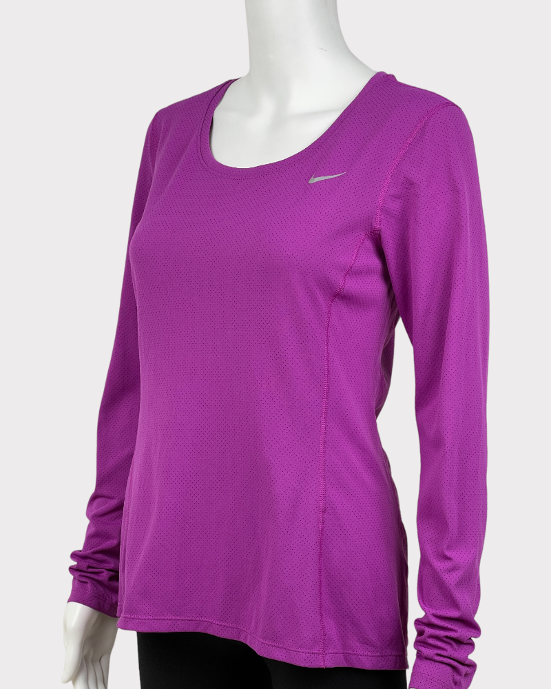 Nike Purple Long-Sleeve Active Top (S)