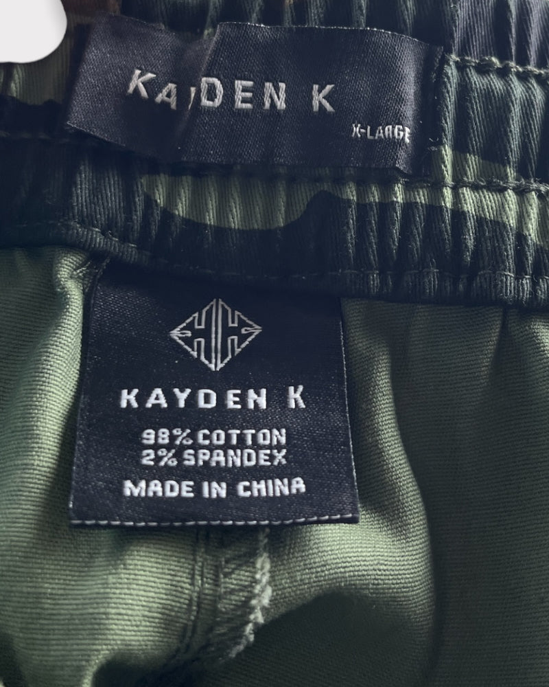 Kayden K Men’s  Green Camo Print Jogger (W34)