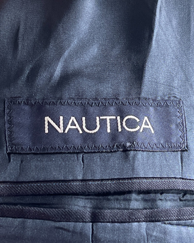 Nautica Navy Blue Pinstripe Blazer