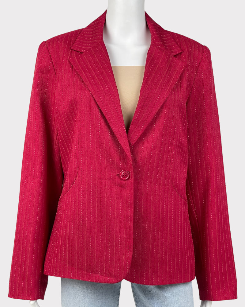 Karen Scott Pink Pinstripe Blazer (L)