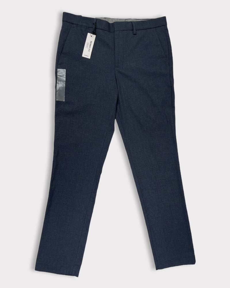 Express Men’s Navy Blue Skinny Fit Trousers (W32)