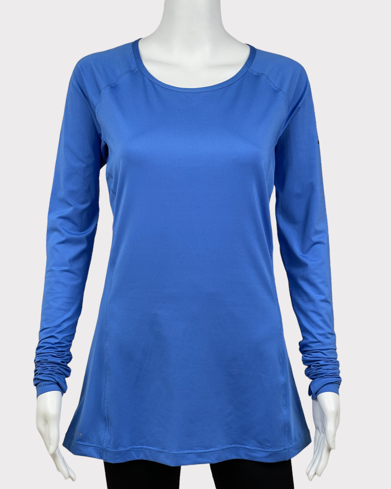 Nike Pro Blue Long-Sleeve Active Top (L)