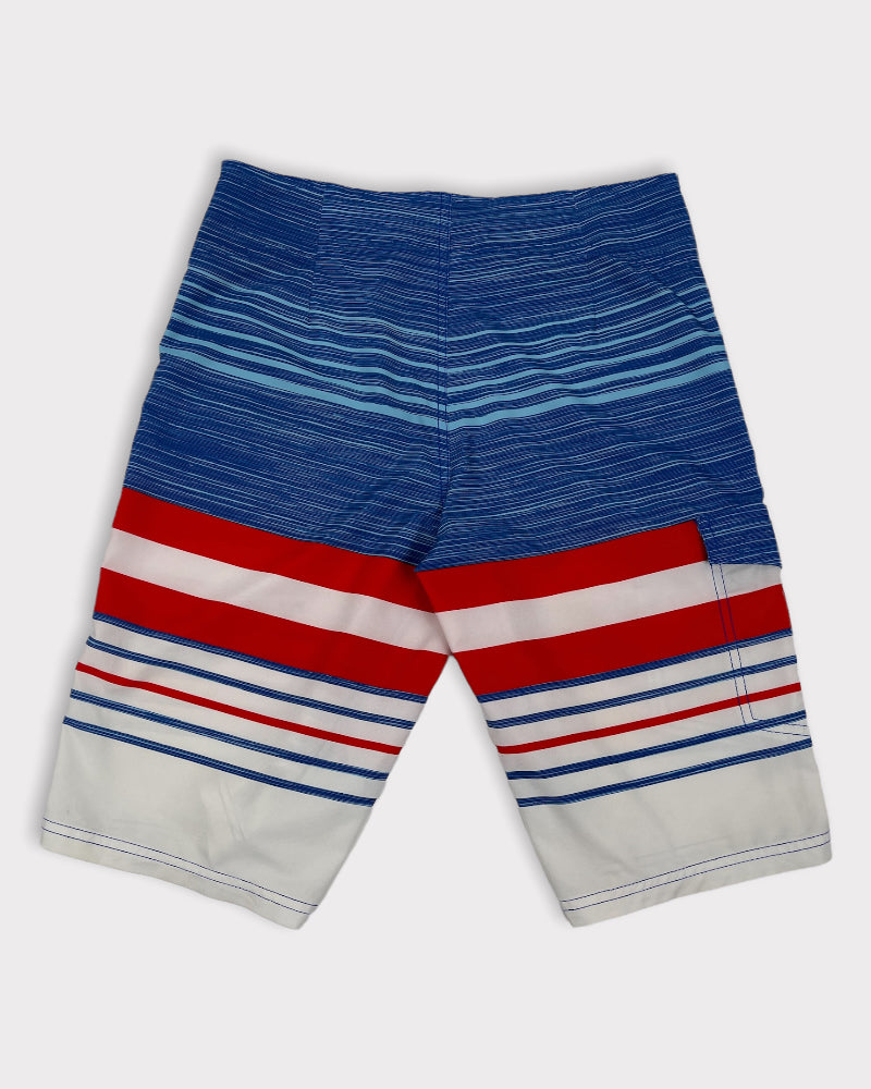 Mossimo Supply Co. Men’s Blue, White, Red Swimming Shorts (W28)