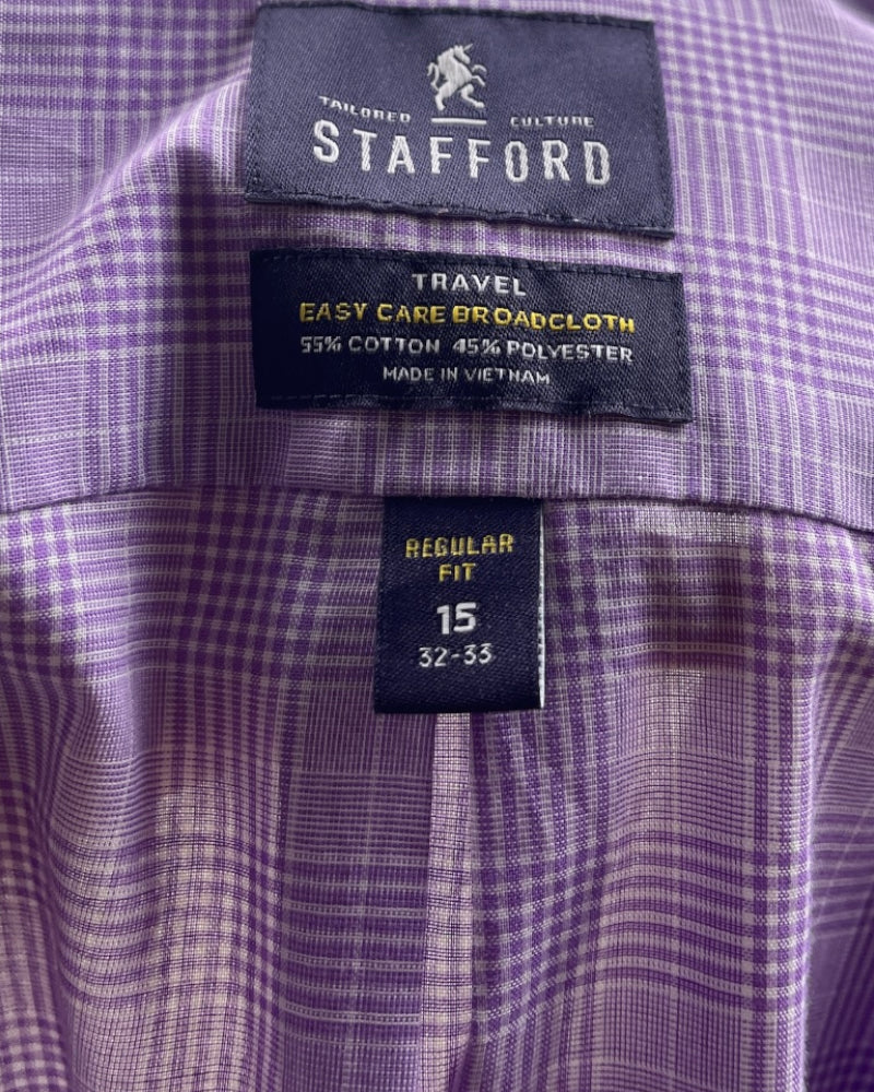 Stafford Purple Regular Fit Shirt (S)